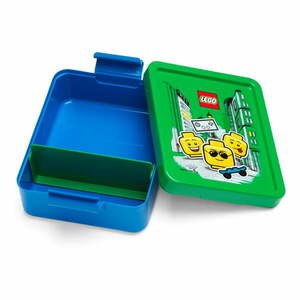 Iconic kék uzsonnás doboz zöld fedéllel - LEGO® kép