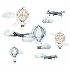 Falmatrica gyereknek - Retro repülők és hőlégballonok kép