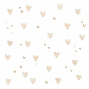Öntapadós falmatricák - Bézs szívek kép