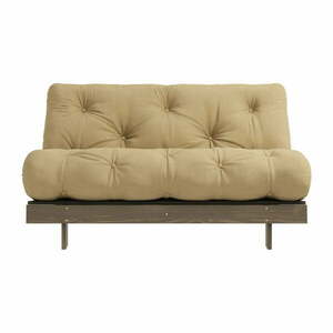 Bézses mustársárga kinyitható kanapé 140 cm Roots – Karup Design kép