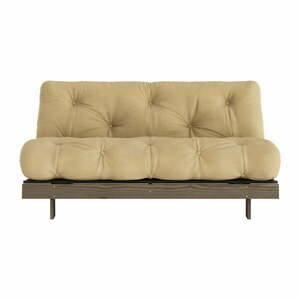 Bézses mustársárga kinyitható kanapé 160 cm Roots – Karup Design kép