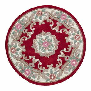 Aubusson piros gyapjú szőnyeg, ⌀ 120 cm - Flair Rugs kép