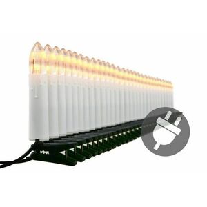 NEXOS Gyertyák karácsonyfára 30 LED zöld kábel meleg fehér kép