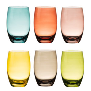 Poharak színes 460 ml 6 db - Optima Glas Lunasol kép