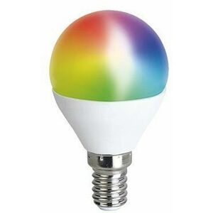 Solight LED SMART WIFI izzó, miniglobe, 5W, E14, RGB, 400lm kép