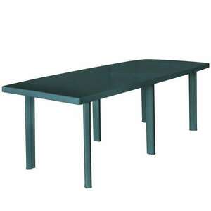 vidaXL zöld műanyag kerti asztal 210 x 96 x 72 cm kép