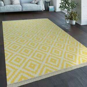 Szőttesek trend szőnyeg marokkói fehér sárga, modell 20549, 140x200cm kép