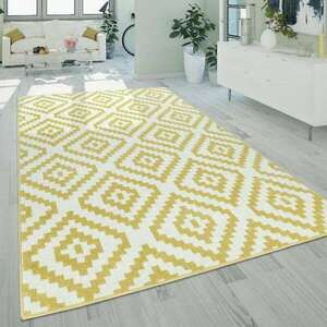 Ethno mintájú szőnyeg sárga-fehér, modell 20676, 70x140cm kép
