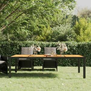 vidaXL fekete polyrattan kerti asztal 250 x 100 x 75 cm kép