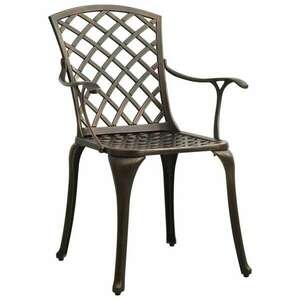 2 db bronzszínű öntött alumínium kerti szék kép