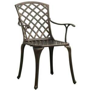 4 db bronzszínű öntött alumínium kerti szék kép