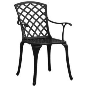 4 db fekete öntött alumínium kerti szék kép