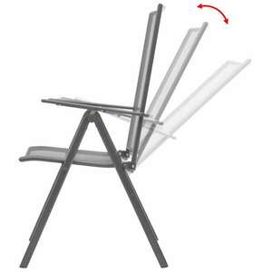 2 db szürke rakásolható acél kerti szék kép