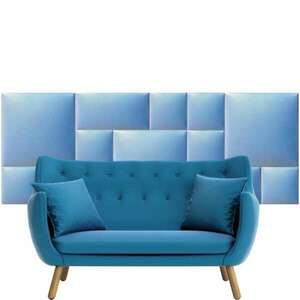 Kék Műbőr falvédő-58 faldekoráció szobába (200x75 cm) kép