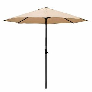 270 cm-es napernyő, tekerős nyitás - bézs kép