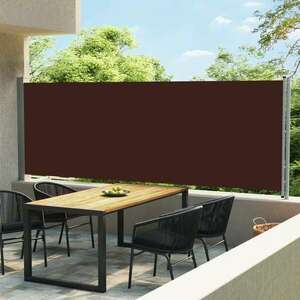 vidaXL barna kihúzható oldalsó terasz-napellenző 600 x 160 cm kép