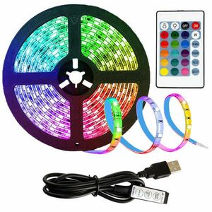 RGB LED szalag, TV hangulatvilágításhoz, USB csatlakozás, 24 Gomb... kép