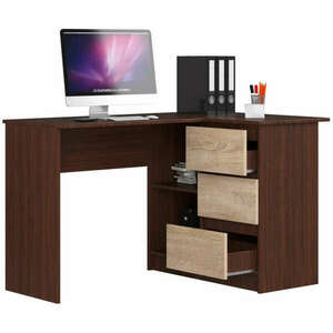 Sarok íróasztal - Akord Furniture - 124 cm - wenge / sonoma tölgy kép
