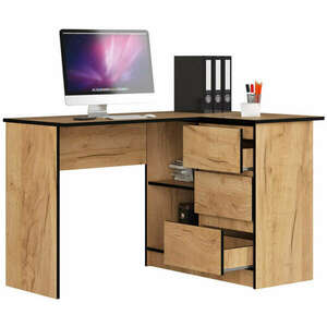 Sarok íróasztal - Akord Furniture - 124 cm - kézműves tölgy kép
