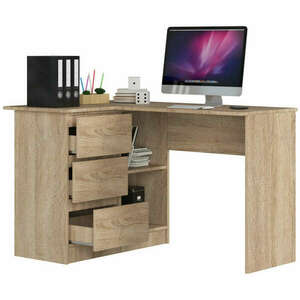 Sarok íróasztal - Akord Furniture - 124 cm - sonoma tölgy (bal) kép