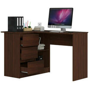 Sarok íróasztal - Akord Furniture - 124 cm - wenge (bal) kép