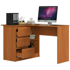 Sarok íróasztal - Akord Furniture - 124 cm - égerfa (bal) kép