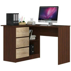 Sarok íróasztal - Akord Furniture - 124 cm - wenge / sonoma tölgy... kép