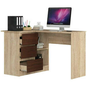 Sarok íróasztal - Akord Furniture - 124 cm - sonoma tölgy / wenge... kép