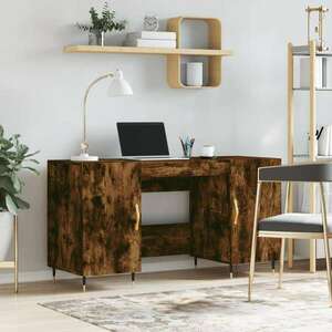 vidaXL füstös tölgy színű szerelt fa íróasztal 140x50x75 cm kép