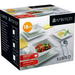 Ambition Kubiko étkészlet 18 részes fehér kép