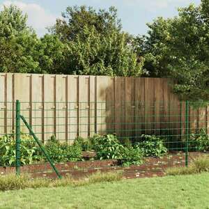 vidaXL zöld dróthálós kerítés cövekekkel 1, 1x10 m kép