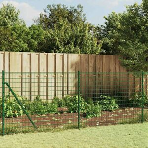 vidaXL zöld dróthálós kerítés illesztőperemmel 1, 1x10 m kép