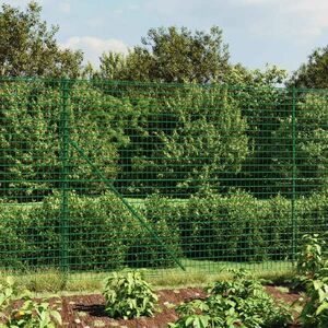 vidaXL zöld dróthálós kerítés illesztőperemmel 2, 2x25 m kép