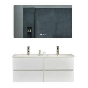 Hongkong Duo White 120 komplett fürdőszoba bútor fali mosdószekré... kép