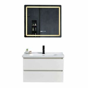 HongKong White 80 komplett fürdőszoba bútor fali mosdószekrénnyel... kép