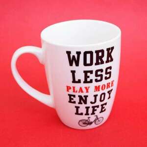 Motivációs üzenetű kávésbögre, Pufo Life, 350 ml kép