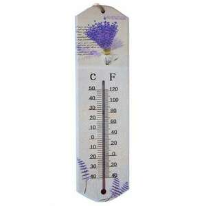 Fali hőmérő Pufo Bouquet Lavender, beltéri használatra, 26 x 7 cm kép