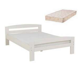 Serena fenyő ágy matracal, 2 személyes, 160x200 cm - Fehér kép