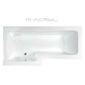 M-Acryl LINEA 160x70/85 balos szögletes P-alakú akril zuhanykád lábbal kép