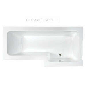 M-Acryl LINEA 150/160/170 cm hosszú szögletes P-alakú akril zuhan... kép