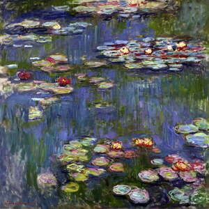 Reprodukciós kép 70x70 cm Water Lilies, Claude Monet – Fedkolor kép