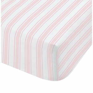 Check And Stripe rózsaszín-fehér pamut ágyneműhuzat, 135 x 190 cm - Bianca kép