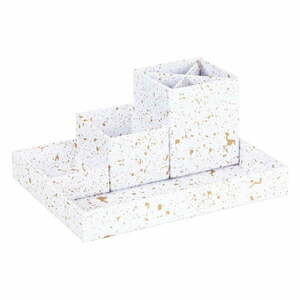 Lena aranyszínű-fehér 4 részes asztali írószertartó - Bigso Box of Sweden kép