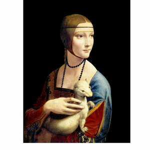 Reprodukciós kép 30x40 cm Lady with an Ermine, Leonardo Da Vinci – Fedkolor kép