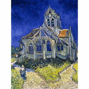 Reprodukciós kép 30x40 cm The Church at Auvers, Vincent van Gogh – Fedkolor kép