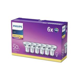 Philips CSOMAG 6x LED Izzó Philips GU10/4, 6W/230V 2700K kép