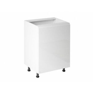 Aspen D60 alsó konyhaszekrény balos Magasfényű Fehér kép