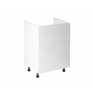 Aspen D60Z 1 ajtós alsó konyhaszekrény jobbos Magasfényű Fehér kép