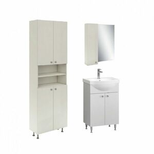 Lucia Doppio magas szekrény, Ikeany alsószekrény mosdóval és tükrös szekrénnyel fürdőszobai szett kép