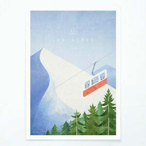 Poszter Les Alpes, 50x70 cm - Travelposter kép